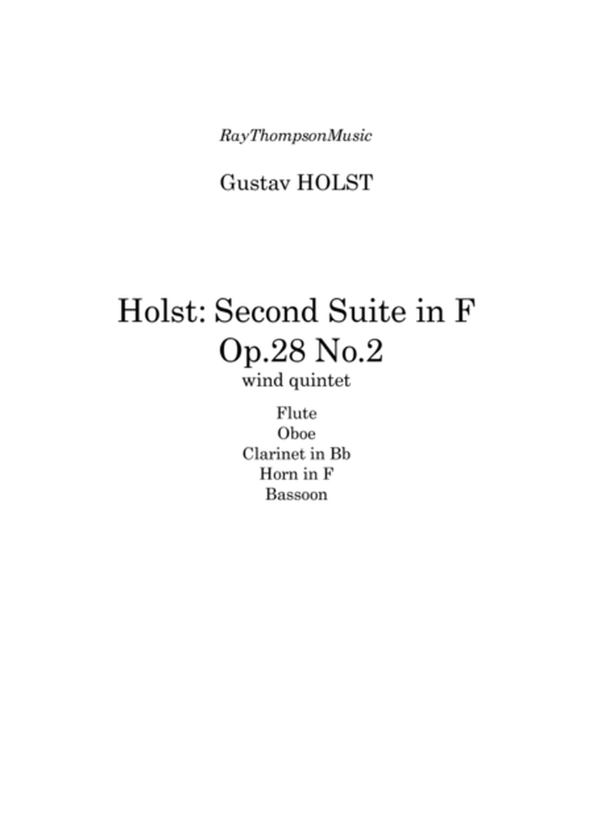 Holst: 2nd Suite in F Op. 28 No.2 (complete) - wind quintet
