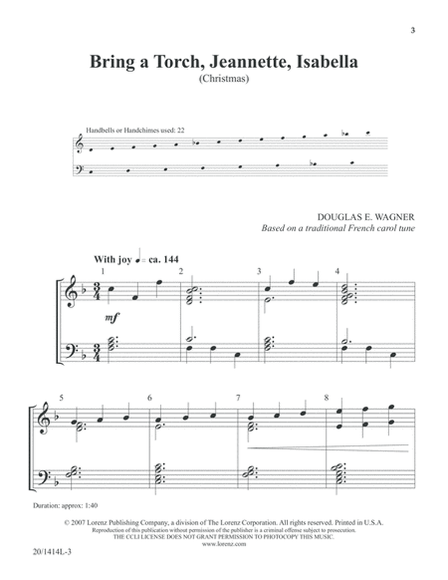 Handbell Hymns for Advent and Christmas, Vol. 3 image number null