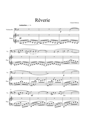 Book cover for Claude Debussy - Rêverie (Violoncello Solo)