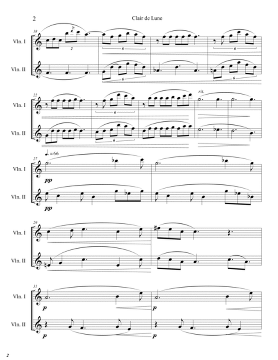 Clair de Lune (Violin Duet) image number null