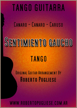 Book cover for Sentimiento gaucho - tango guitar