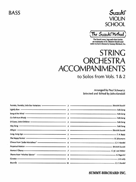 String Orchestra Accompaniments to Solos from Volumes 1 & 2