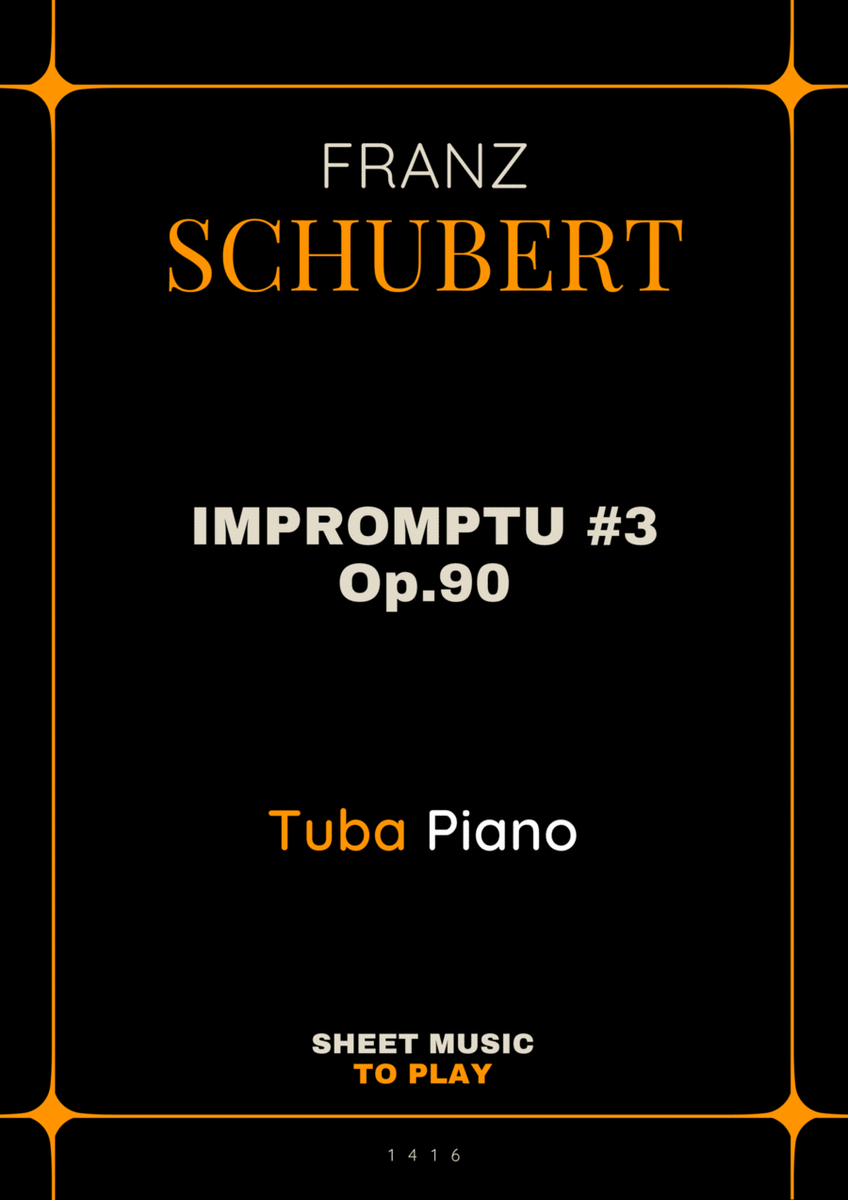 Impromptu No.3, Op.90 - Tuba and Piano (Full Score and Parts) image number null