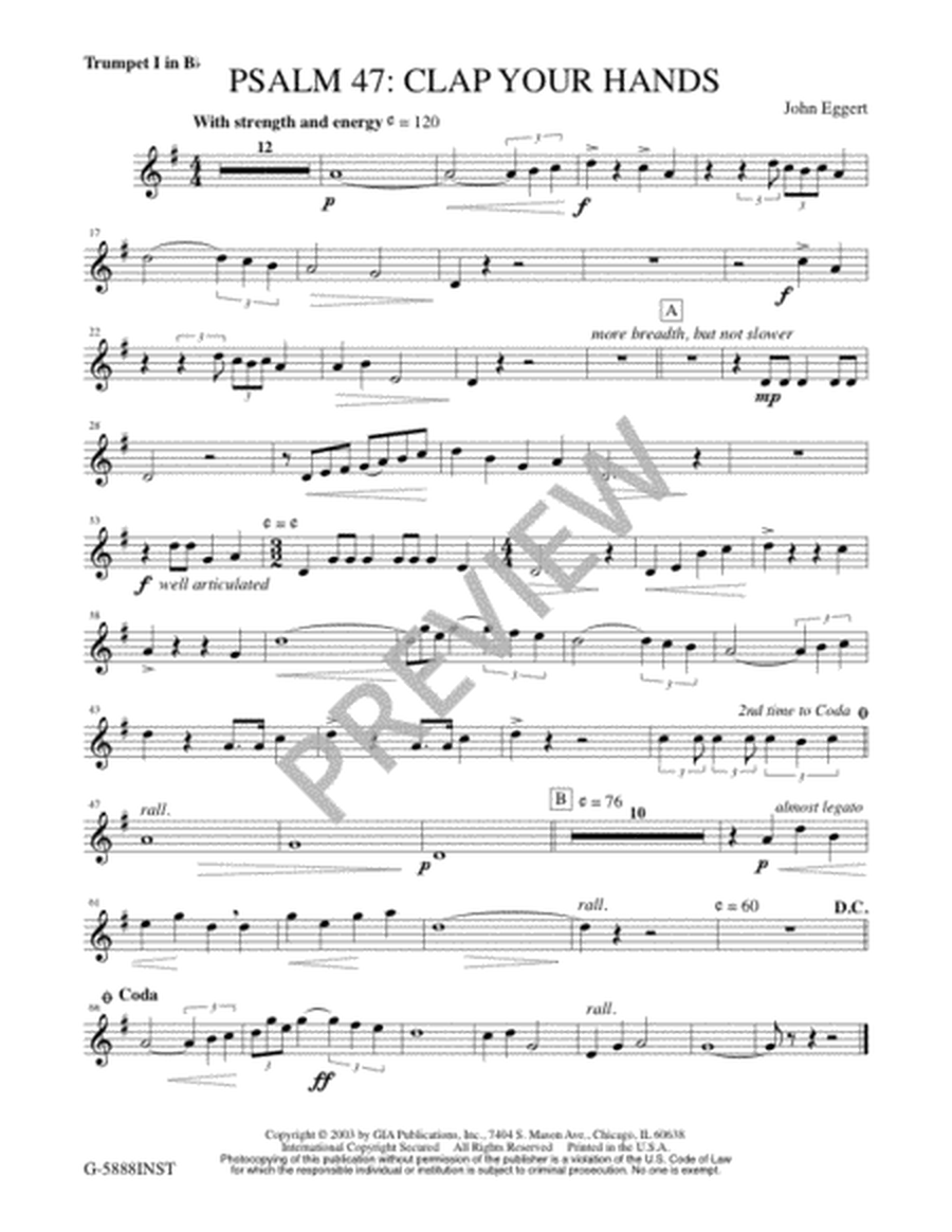 Psalm 47: Clap Your Hands - Full Score and Parts