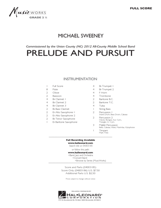 Prelude And Pursuit - Full Score