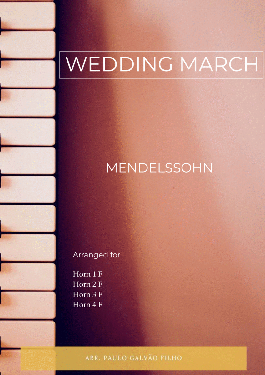 WEDDING MARCH - MENDELSSOHN - HORN QUARTET image number null