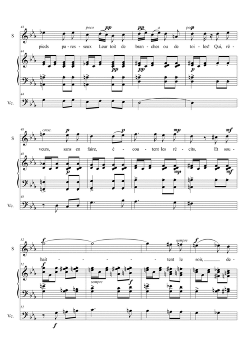 BIZET - Adieux de l'hôtesse arabe - Arr. for Soprano/Tenor-Piano and (ad libitum) Cello image number null