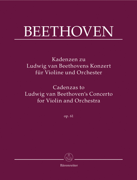 Cadenzas to Ludwig van Beethoven