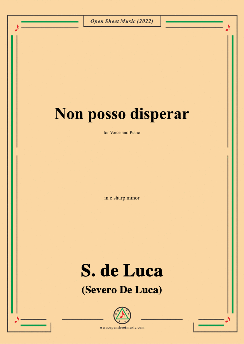 S. de Luca-Non posso disperar,in c sharp minor image number null