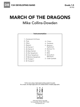 Book cover for March of the Dragons: Score
