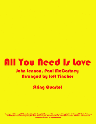 Book cover for All You Need Is Love