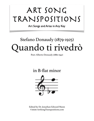 Book cover for DONAUDY: Quando ti rivedrò (transposed to B-flat minor)