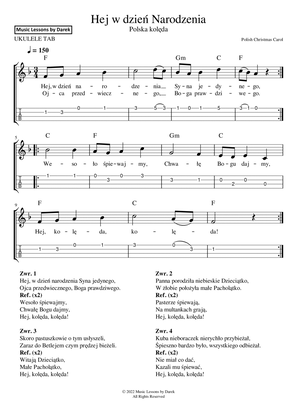 Hej w dzień Narodzenia (Polish Christmas Carol) [UKULELE TAB]