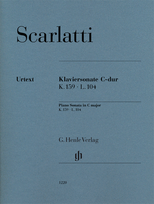 Book cover for Piano Sonata in C Major K. 159, L. 104