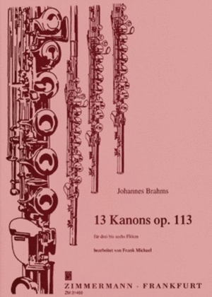Book cover for 13 Canons Op. 113