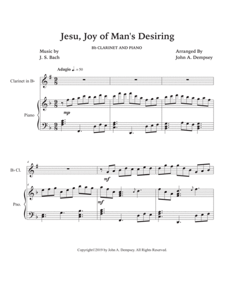 Jesu, Joy of Man's Desiring (Clarinet and Piano) image number null