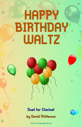 Book cover for Happy Birthday Waltz, for Clarinet Duet