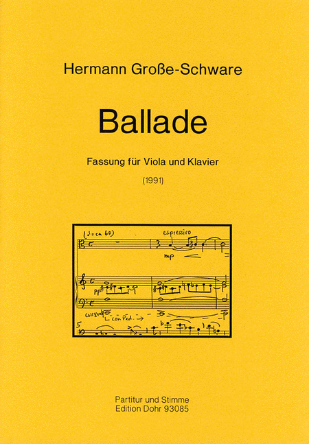 Ballade (1991) -Fassung für Viola und Klavier-