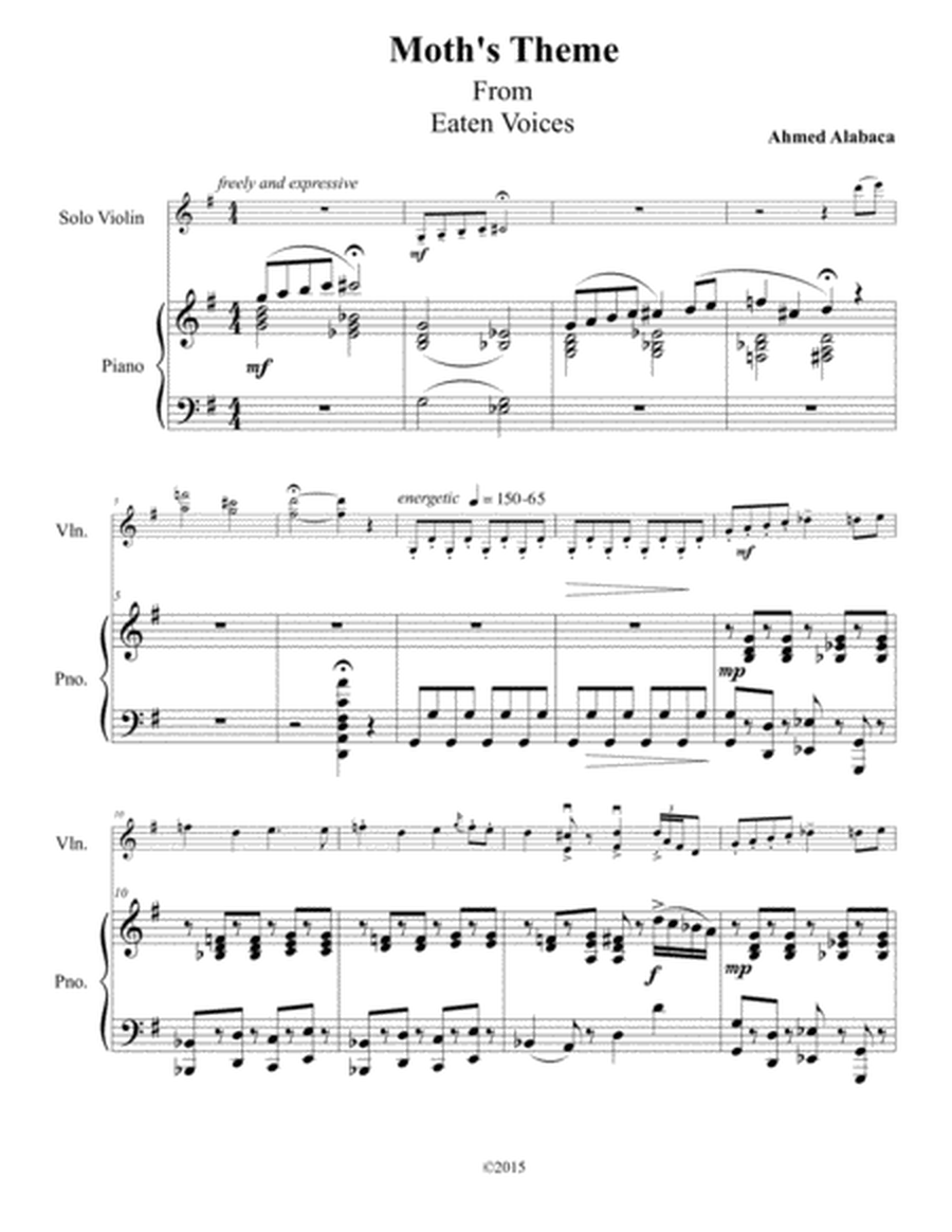 Moth Theme for Solo Violin and Piano image number null