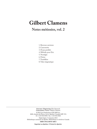 Book cover for Notes métissées. vol. 2