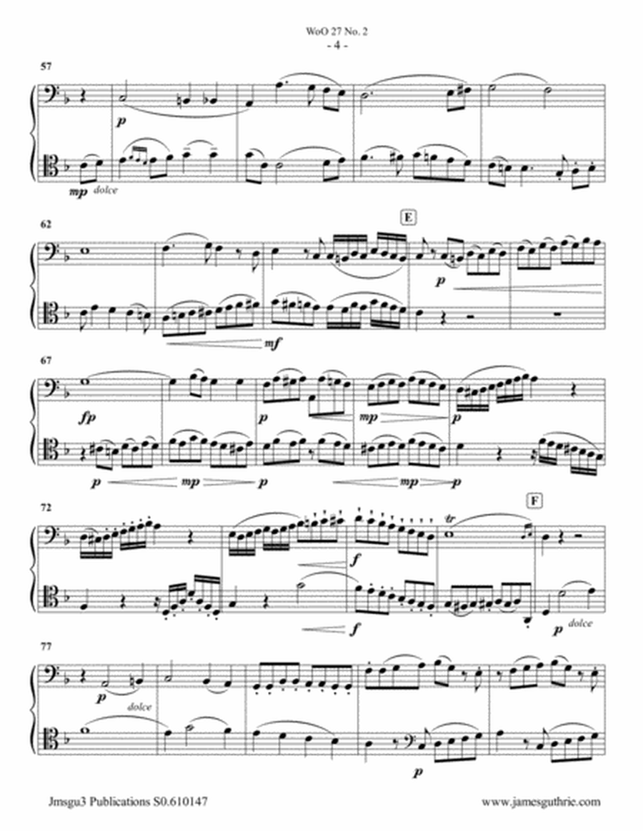 Beethoven: Duet WoO 27 No. 2 for Euphonium & Cello image number null