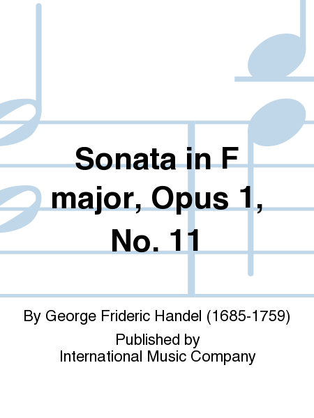 Sonata in F major, Opus 1, No. 11[Allen Krantz}