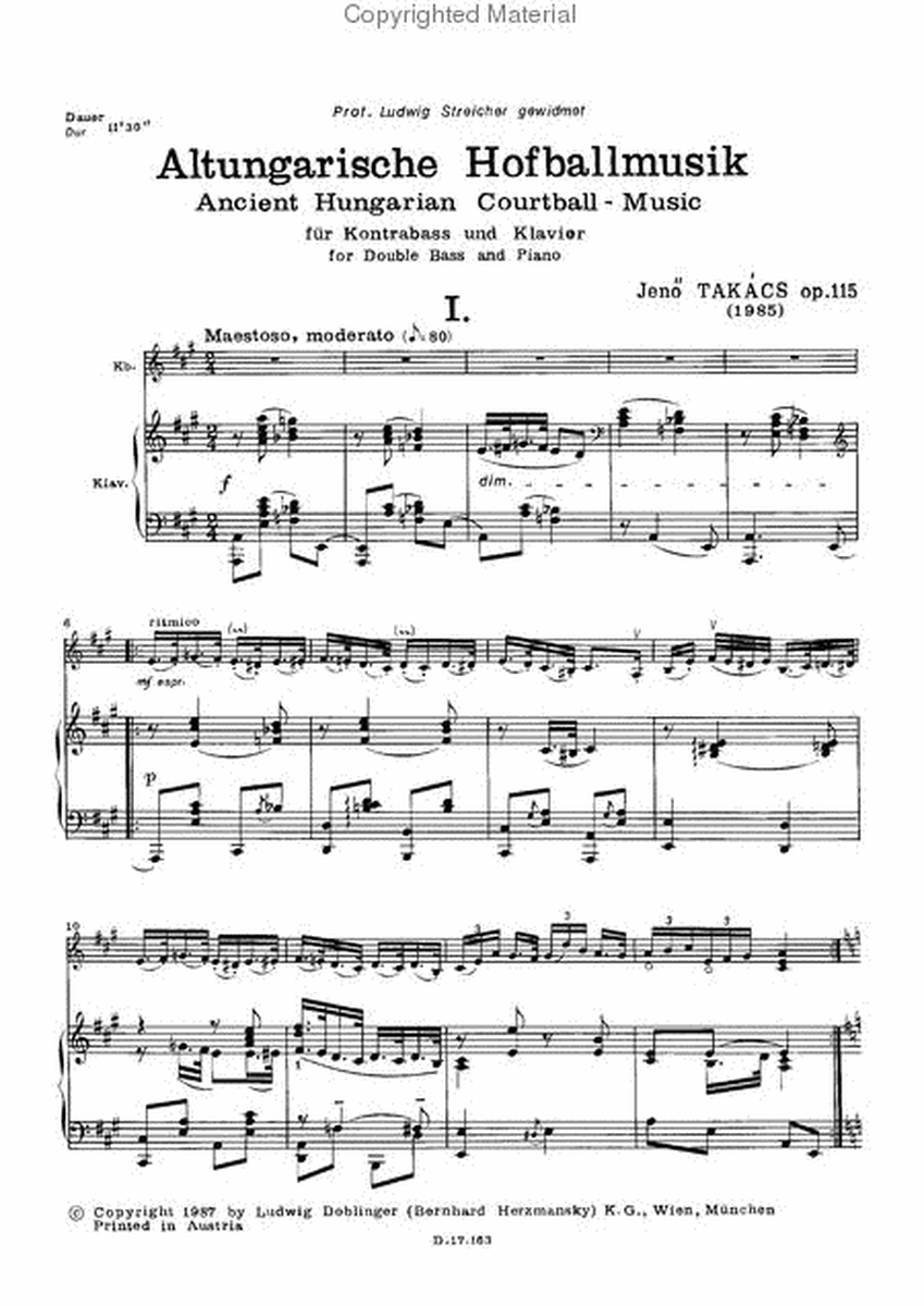 Altungarische Hofballmusik op. 115