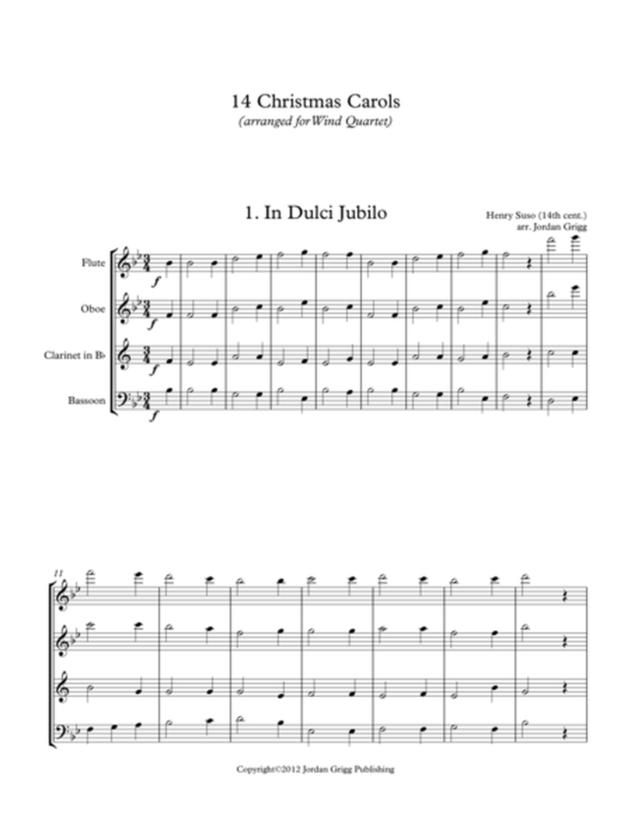 14 Christmas Carols (arranged for Wind Quartet) image number null