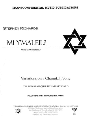 Book cover for Mi Y'maleil? (Who Can Retell?)