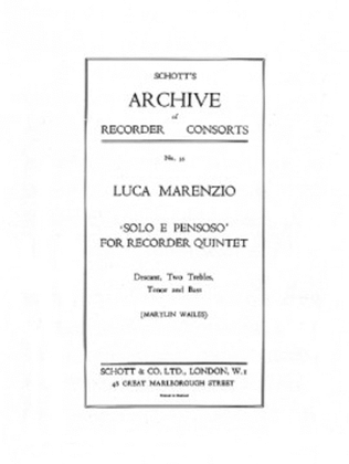 Marenzio(arch35) Solo E Pensoso 5 Recs