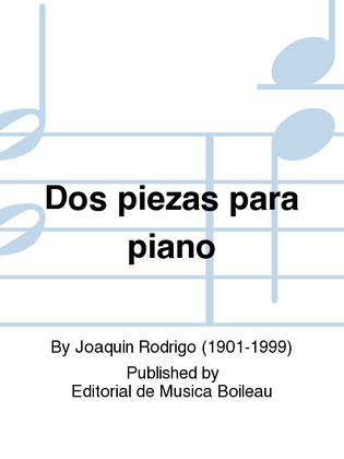 Book cover for Dos piezas para piano