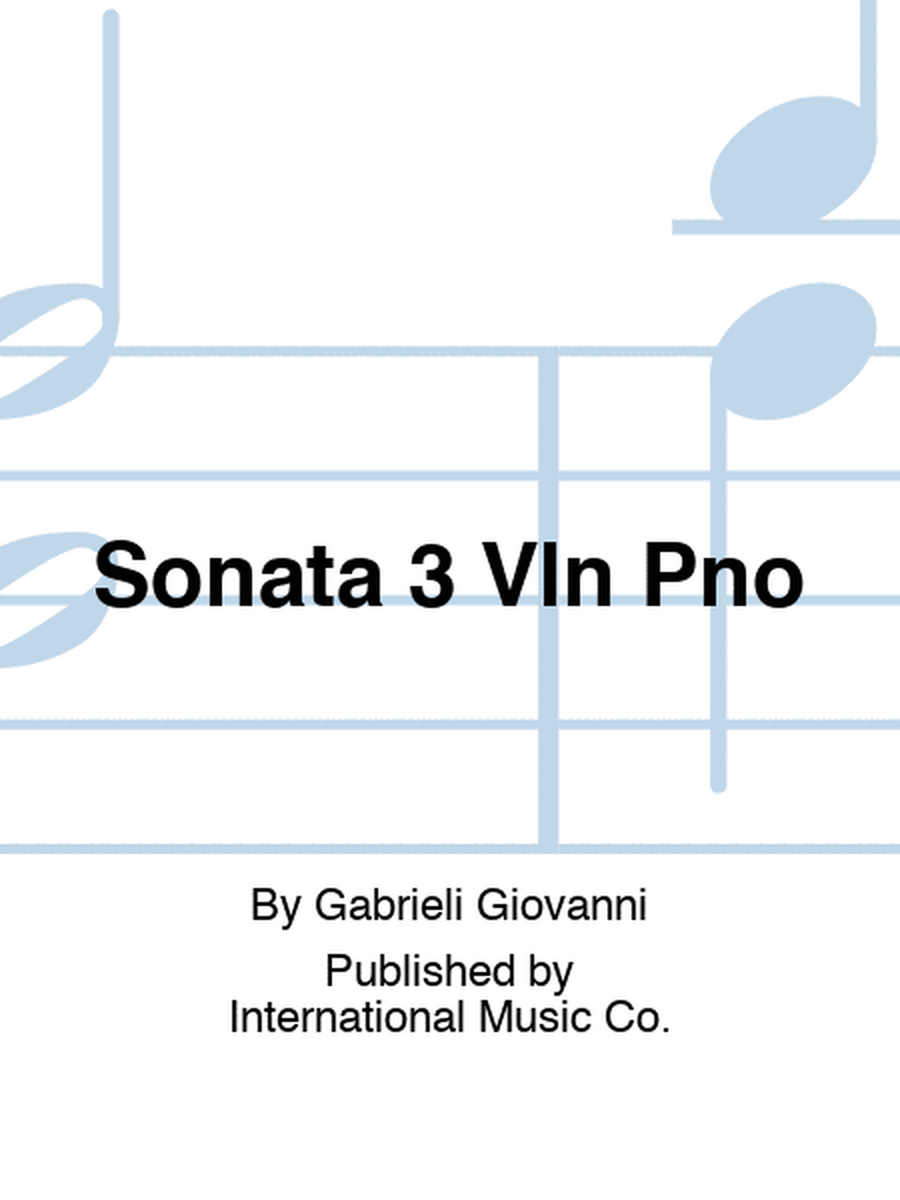 Sonata 3 Vln Pno
