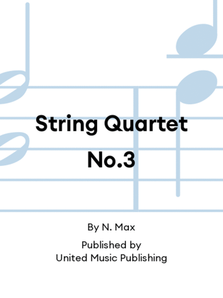 Book cover for String Quartet No.3