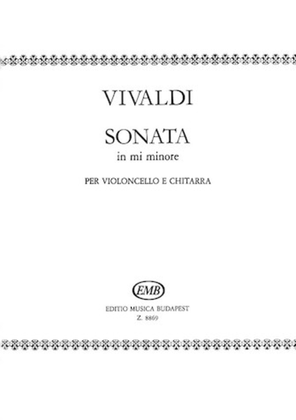 Book cover for Sonata in E minor for Cello and Guitar RV40