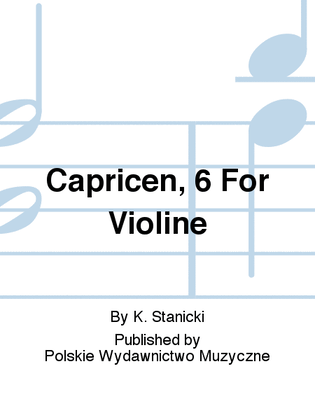 Book cover for 6 Caprices for Viola and Orchestra