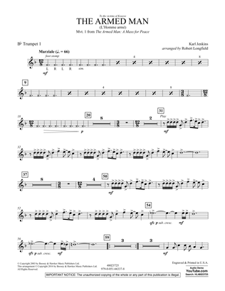 Book cover for The Armed Man (from A Mass for Peace) (arr. Robert Longfield) - Bb Trumpet 1