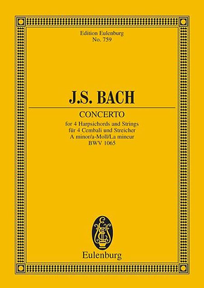 Book cover for Concerto in A Minor, BWV 1065