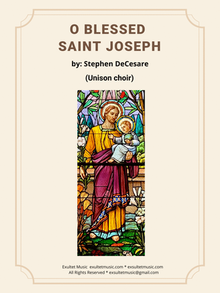 Book cover for O Blessed Saint Joseph (Unison choir)
