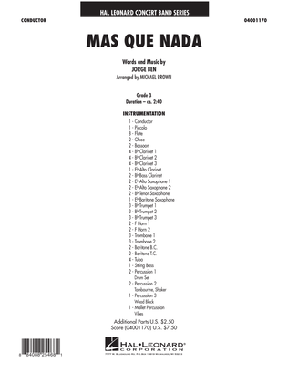 Book cover for Mas Que Nada - Full Score