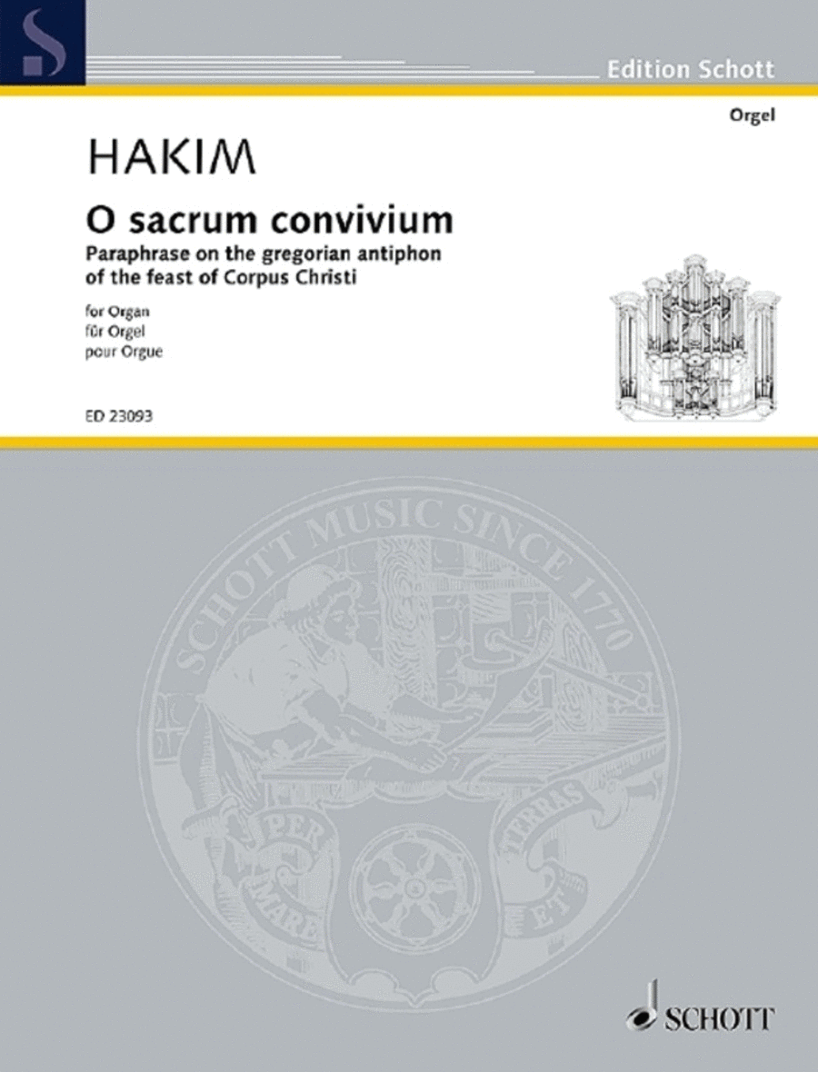 Hakim - O Sacrum Convivium For Organ