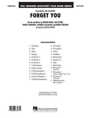 Book cover for Forget You - Full Score