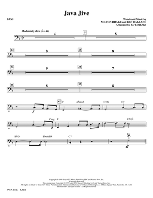 Book cover for Java Jive (SATB Octavo Accompaniment Parts) - Bass