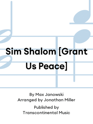Book cover for Sim Shalom [Grant Us Peace]