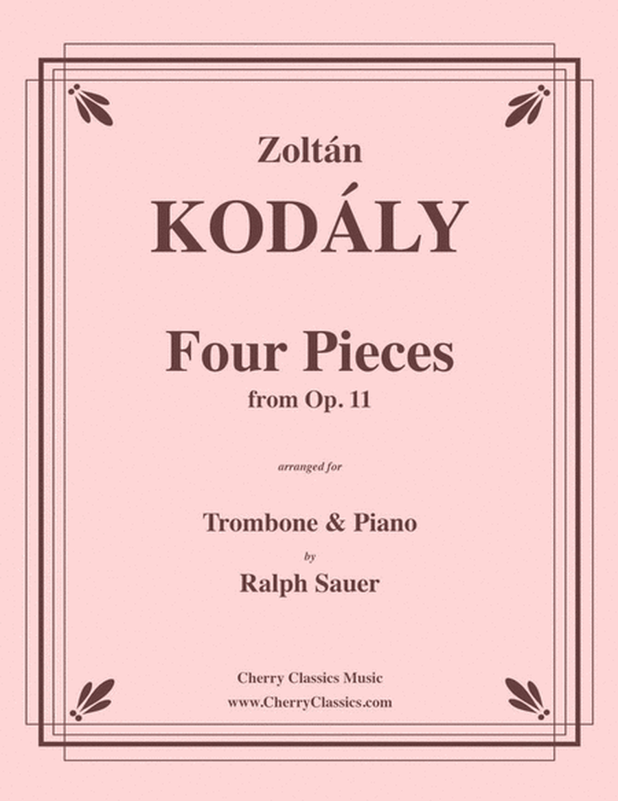 Four Pieces from Op. 11 for Trombone & Piano