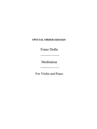 Book cover for Meditation For Violin And Piano Op.34 No.1