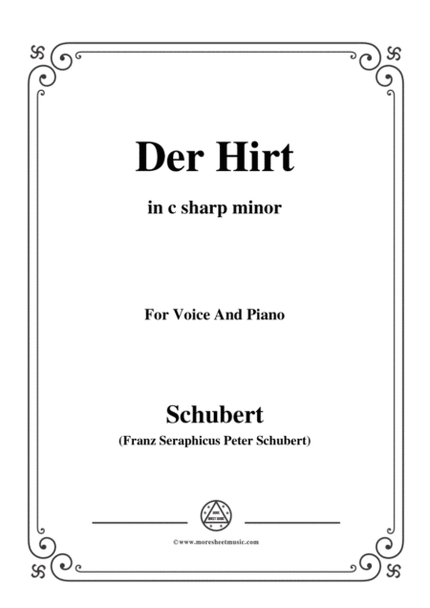 Schubert-Der Hirt,in c sharp minor,D.490,for Voice and Piano image number null