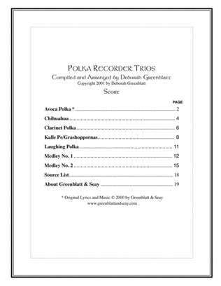 Book cover for Polka Recorder Trios - Score