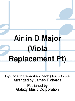 Book cover for Air in D Major (Viola Replacement Pt)