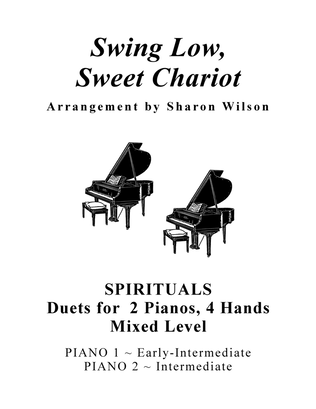 Book cover for Swing Low, Sweet Chariot (Mixed Level, 2 Pianos, 4 Hands Duet)