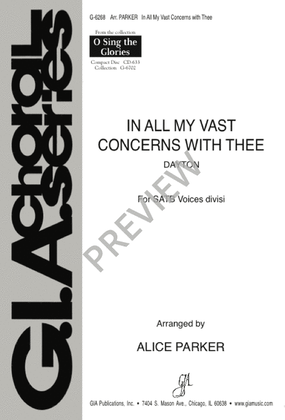 Book cover for In All My Vast Concerns with Thee